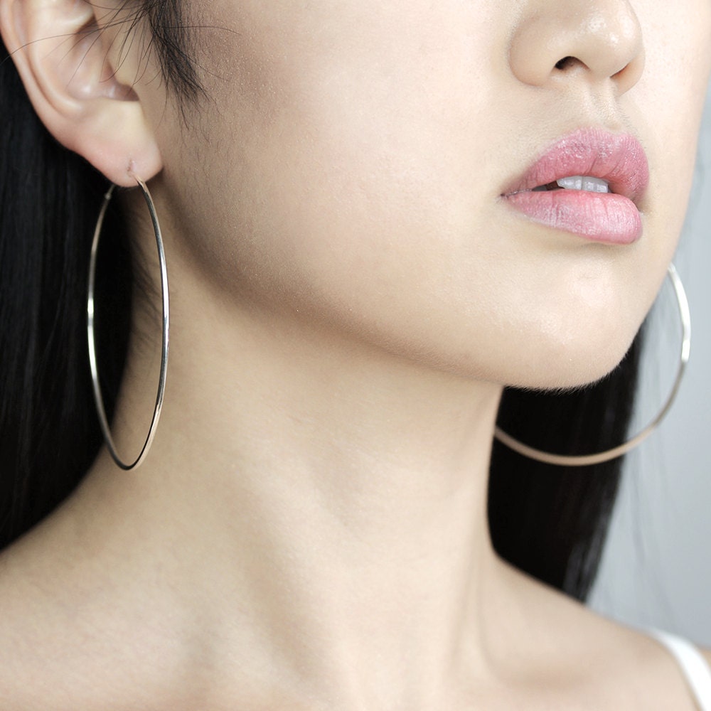 circle earrings silver