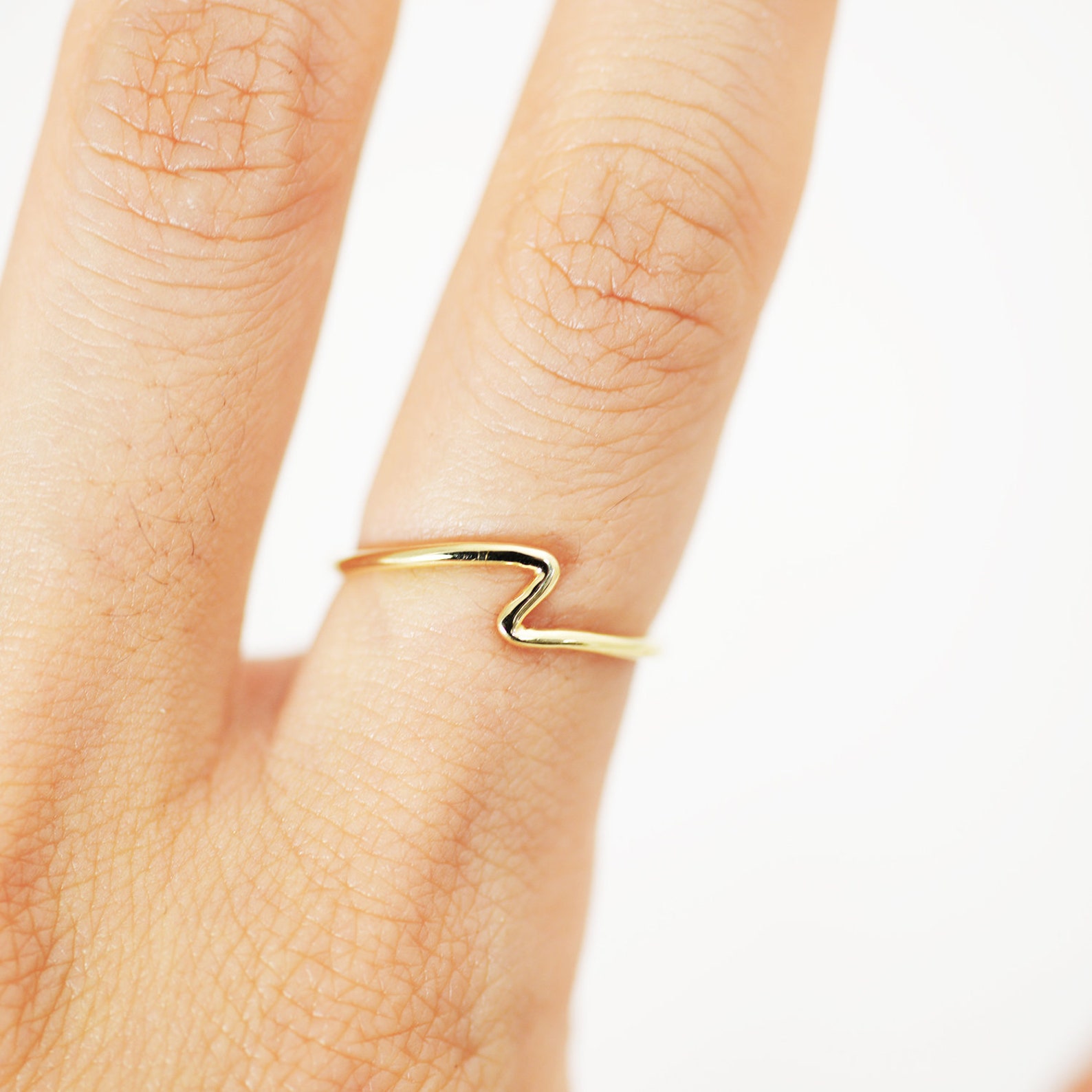 14K gold wave ring 18K gold wave ring gold wave rings wave Etsy