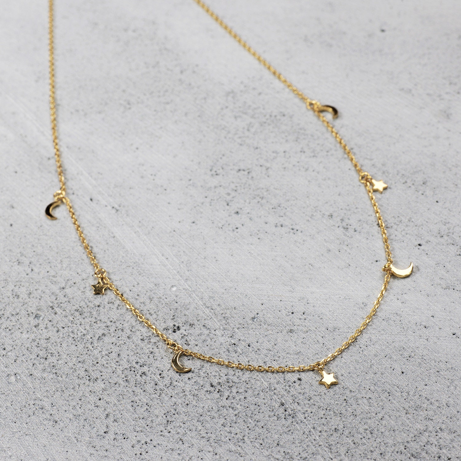 Night Sky Necklace Multi Charm Choker 