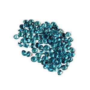 25 Stück 3mm London Blue Topas facettierte runde Edelstein, 3mm London Blue Topas rund facettiert, 100% natürlicher London Blue Topas facettierter runder Edelstein