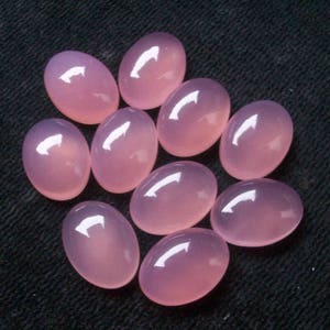12x16mm Pink Chalcedony Cabochon Oval Gemstone, Pink Chalcedony Oval Cabochon, Pink Chalcedony oval shape cabochon loose gemstone