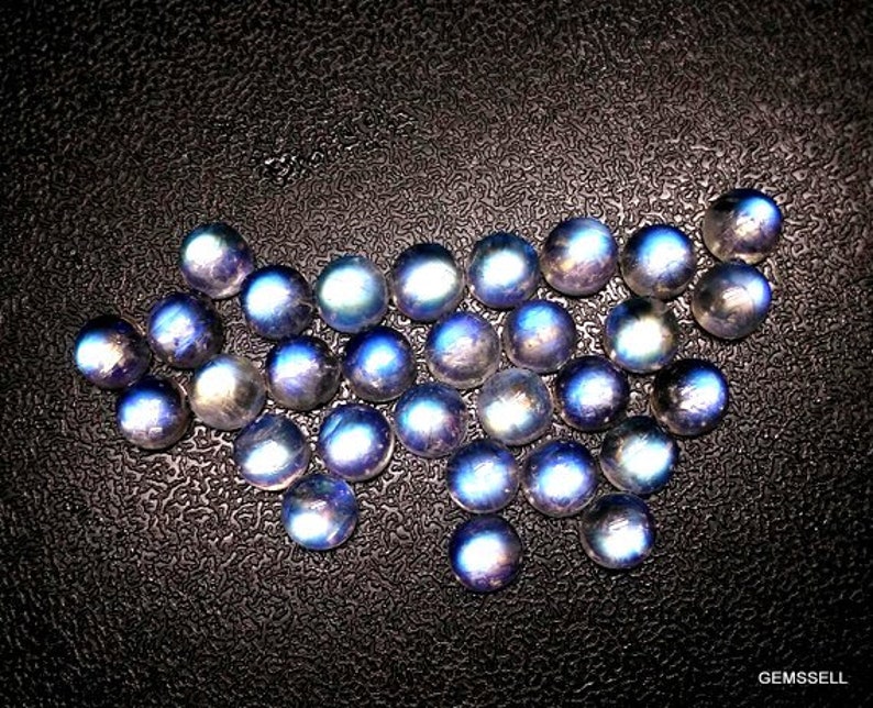 Rainbow Moonstone Round cabochon gemstone 100 pieces 4mm Rainbow Moonstone Cabochon Round Loose Gemstone moonstone Cabochon Round Gemstone