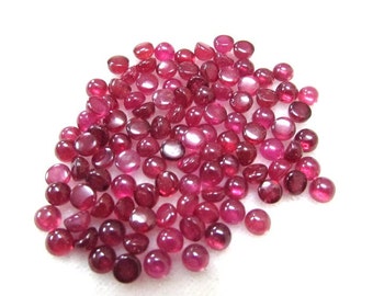 1 pieces 4mm Ruby Cabochon Round Gemstone, Natural Ruby Round Cabochon AAA Quality gemstone....