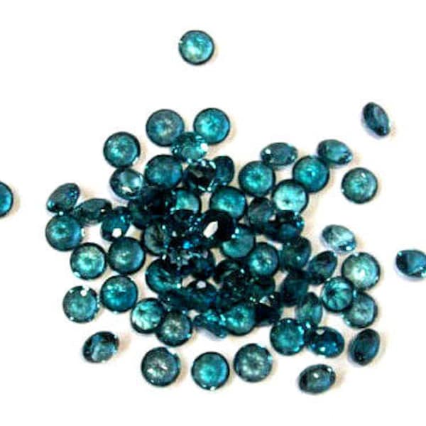 10 piece 1.5mm London Blue Topaz Faceted Round Gemstone,  1.5mm London Blue Topaz Round Faceted Loose Gemstone, Natural AAA Quality gemstone