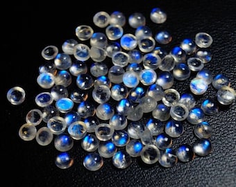 10 pieces 6mm Rainbow Moonstone Cabochon Round Loose Gemstone, Rainbow Moonstone Round Cabochon Gemstone, Moonstone Cabochon Round gemstone