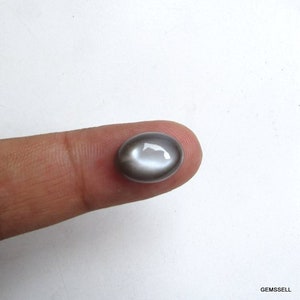 AAA Gray Moonstone Cabochon: Oval Loose Gemstone (10x14mm)