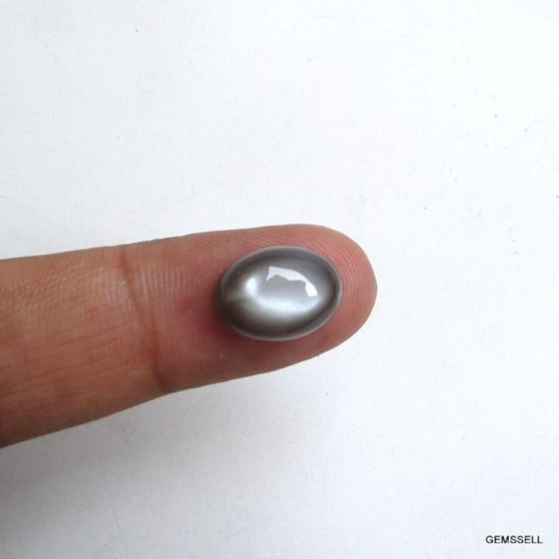 1 pieces 10x14mm Gray Moonstone Cabochon Oval Loose Gemstone, Gray Moonstone Oval Cabochon Loose Gemstone, Nice AAA Quality Gemstone