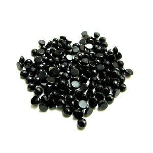 10 pieces 3mm black onyx round rose cut cabochon gemstone, black onyx rosecut round cabochon, black onyx cabochon rose cut round gemstone