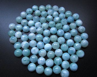 AAA Larimar Cabochon Gemstone: Calibrated Round, 6-8mm (5 pcs)
