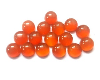 AAA Orange Carnelian Round Cabochon Gemstone (10 Pieces), 2mm, 3mm, 4mm