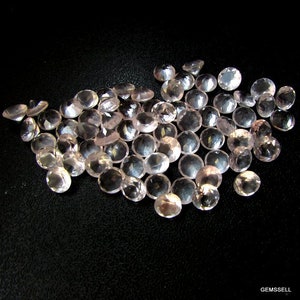 10 pieces 3mm Rose Quartz Faceted Round Loose Gemstone, Rose Quartz Round Faceted Loose Gemstone,  Rose Quartz Faceted Loose Gemstone