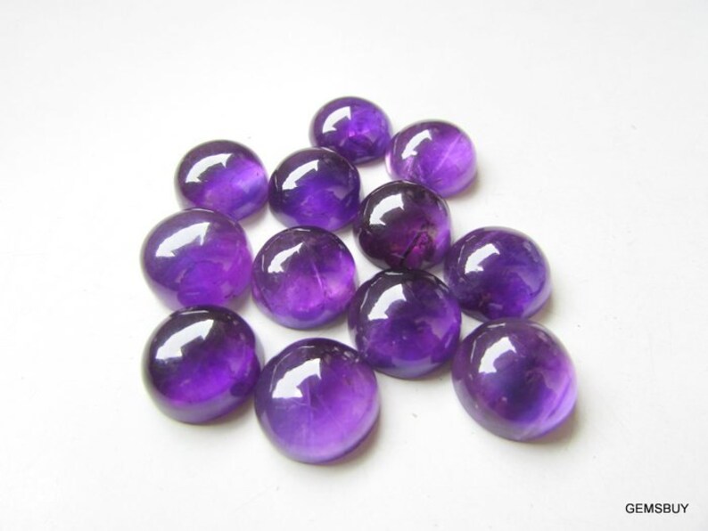 15mm Amethyst Cabochon Round Loose Gemstone, Natural Purple AMETHYST Round cabochon AA Quality gemstone