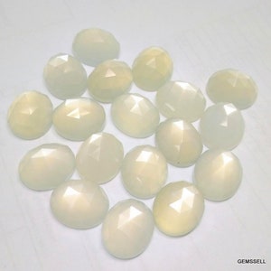 1 pieces 10x12mm White Moonstone Rosecut Oval Cabochon Gemstone, WHITE MOONSTONE Oval Rosecut AAA Quality gemstone, Moonstone Oval Gemstone