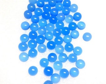 10 pieces 3mm Blue Chalcedony Cabochon Round Gemstone, 3mm Blue Chalcedony Round Cabochon Gemstone, Blue Chalcedony Cabochon AAA Quality