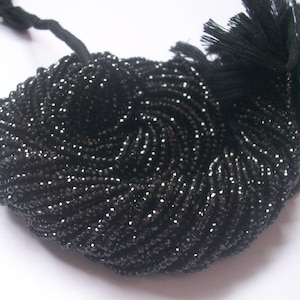 2.5mm Black Spinel Faceted Beads Rondelle Gemstone, Black Spinel roundel beads faceted AAA diamond shine Gemstone