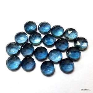 5 pieces 5mm London Blue Topaz Rosecut Round Gemstone, London Blue Topaz Round Rosecut Gemstone, London Blue Topaz Rosecut Cabochon Gemstone