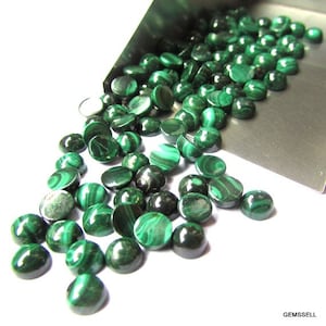 3mm to 12mm Malachite Cabochon Round Loose Gemstone, Malachite Round cabochon have lots of gorgeous, Green Malachite Cabochon Round Gemstone