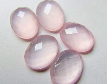 12x16mm Natural Pink ROSE QUARTZ Faceted Oval checker board AAA Quality gemstone.....