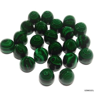 10x10mm Malachite Bullet Shape Cabochon Gemstone, Malachite Bullet Cabochon Loose Gemstone, Malachite Cabochon Bullet Gemstone