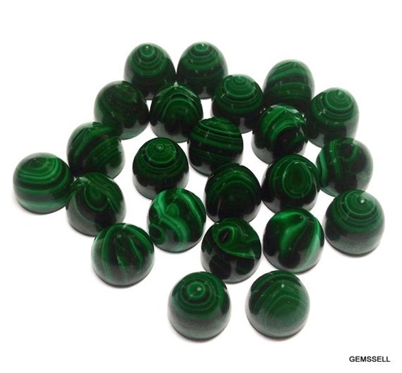 10x10mm Malachite Bullet Shape Cabochon Gemstone, Malachite Bullet Cabochon Loose Gemstone, Malachite Cabochon Bullet Gemstone