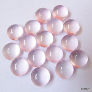 10 Pieces 10mm Rose Quartz Cabochon Round Loose Gemstone, Natural Rose Quartz Round Cabochon AAA Quality gemstone