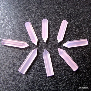 5x20mm Pink Chalcedony Pencil Shape Gemstone, Pink Chalcedony Pencil faceted AAA Quality gemstone, Pink Chalcedony Pencil Gemstone