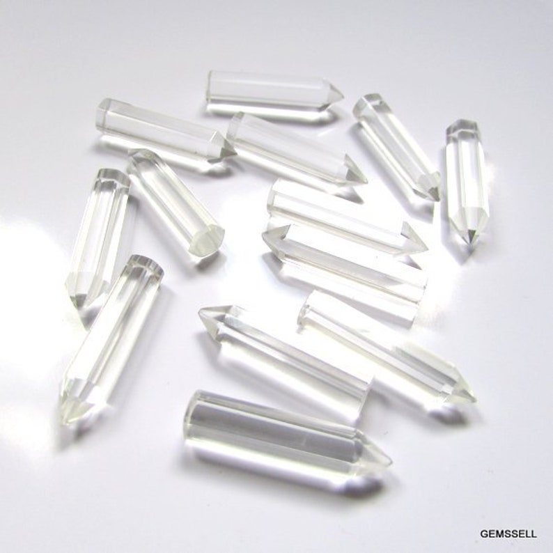 5x20mm CRYSTAL QUARTZ Pencil faceted AAA Quality gemstone Etsy
