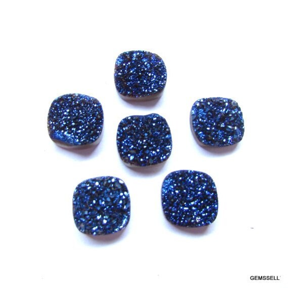 Titanium Coated Druzy Cabochon Loose Gemstone