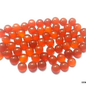 10 piece 6mm To 10mm Carnelian Cabochon Round Gemstone, Carnelian Round Cabochon AAA Quality gemstone, Carnelian Cabochon Round Flat