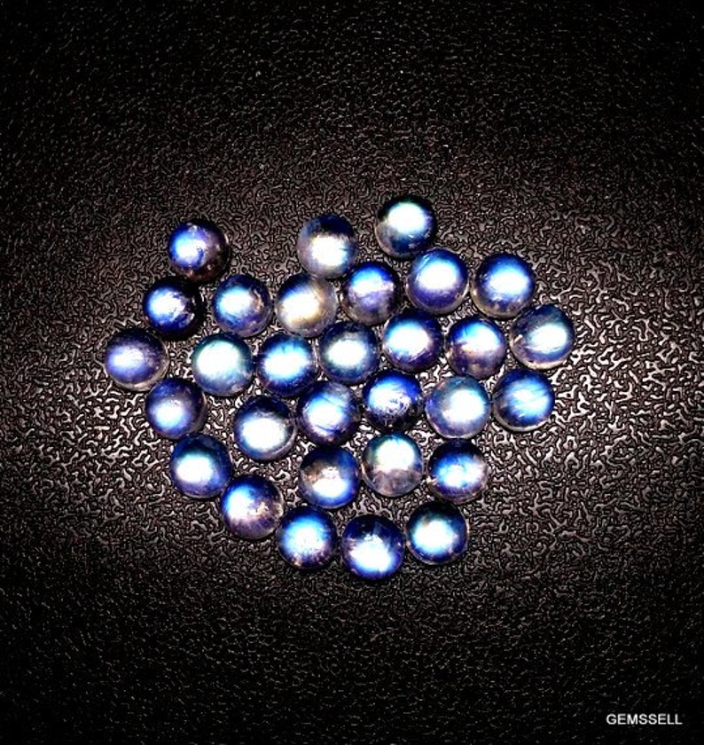 25 pieces 2mm Rainbow Moonstone Cabochon Round Gemstone, Rainbow Moonstone Round cabochon AAA Quality gemstone, Moonstone Cabochon Round
