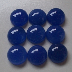 12mm Deep Blue Chalcedony Cabochon Round cabochon Gemstone, Deep Blue Chalcedony Round cabochon AAA Quality gemstone...