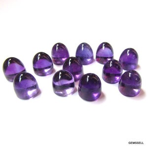 1 pieces 8mm Amethyst Bullet Shape Cabochon Gemstone, Amethyst Bullet Cabochon Loose Gemstone, Amethyst Cabochon Bullet Gemstone
