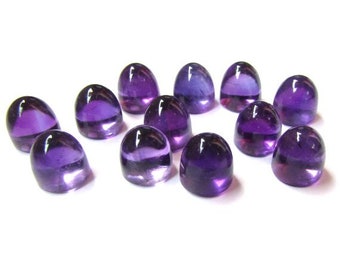 1 pieces 8mm Amethyst Bullet Shape Cabochon Gemstone, Amethyst Bullet Cabochon Loose Gemstone, Amethyst Cabochon Bullet Gemstone