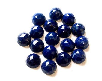 Natural Lapis Lazuli Rosecut Cabochon: AAA Blue Gemstone (3mm-6mm)