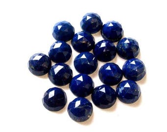 3mm to 6mm Lapis Lazuli Rosecut cabochon round Gemstone, Lapis Lazuli Rose Cut Round Cabochon - Lapis Lazuli Round RoseCut Cabochon Gemstone