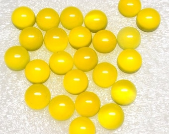 10 AAA Yellow Chalcedony Cabochons, 5mm Round Gemstones