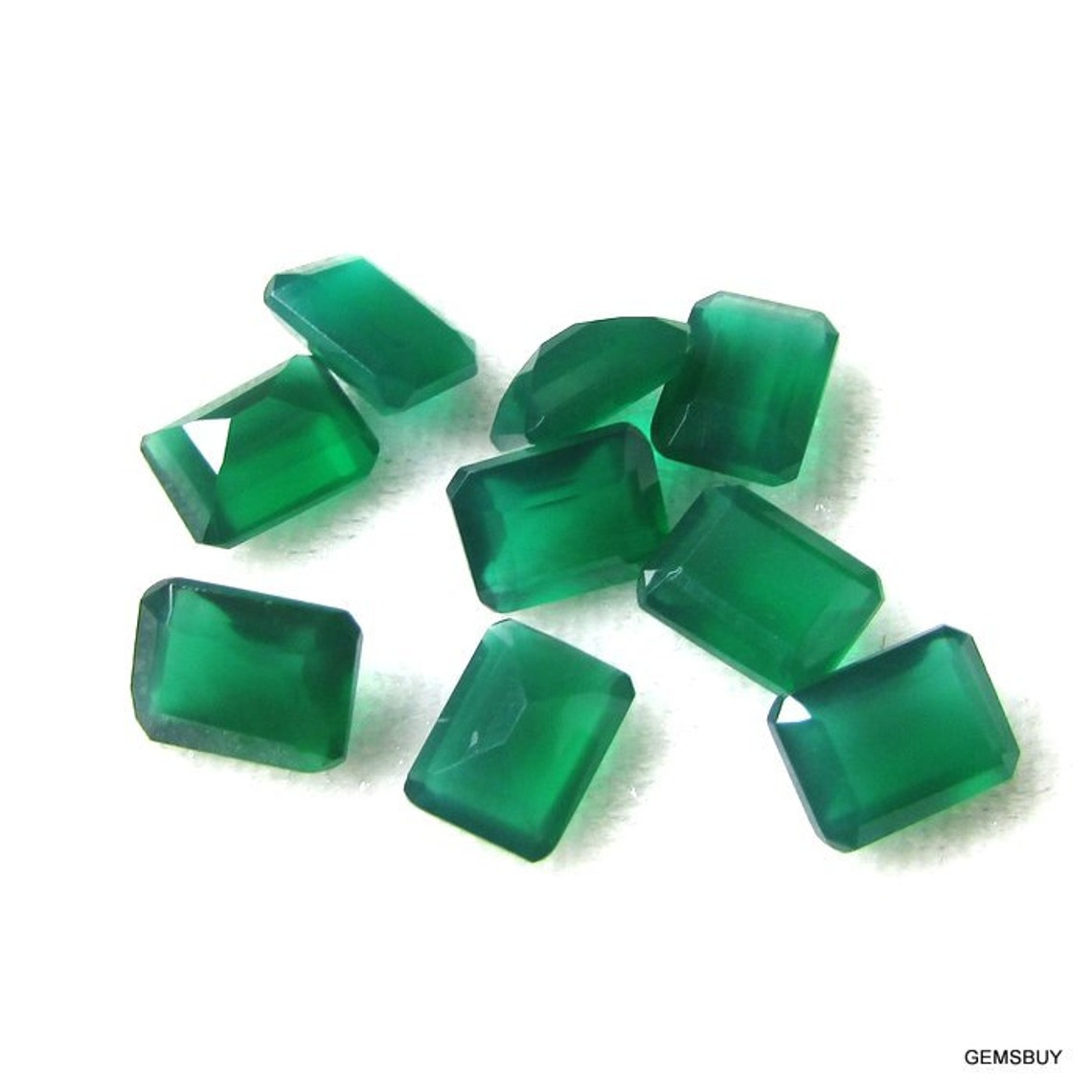 1 Pieces 9x11mm Green Octagon Faceted Octagon Loose Gemstone Etsy
