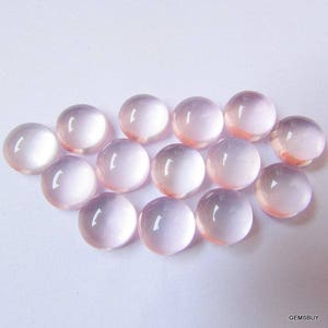 10 Pieces 7mm Or 8mm Rose Quartz Cabochon Round Loose Gemstone, Rose Quartz Round Cabochon AAA Quality gemstone