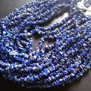 32 inch 3mm to 5mm approx.. Blue Lapis lazuli uncut beads strand, lapis lazuli chips beads, uncut beads lapis, chips beads lapis lazuli