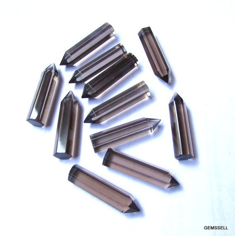 20x5mm Smoky Quartz Pencil Faceted AAA Quality Gemstone Smoky Etsy