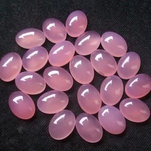 10x14mm Pink CHALCEDONY Cabochon Oval Gemstone, Pink Chalcedony Oval Cabochon, Pink Chalcedony Oval Shape Gemstone, Pink Chalcedony Cabochon