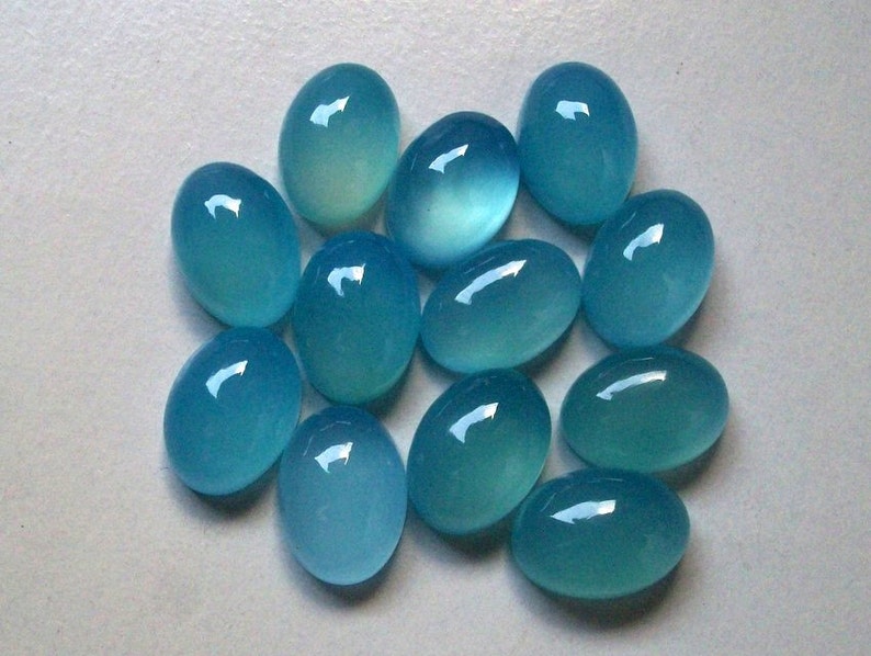 Lot Of Stunning AAA Quality 10 Pieces Natural Aqua Chalcedony 9x9 mm Flat Back Heart shape cabochons Loose Gemstone Calibrated