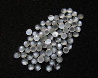 10 pieces 4mm Or 5mm White Moonstone Cabochon Round Gemstone, Moonstone Cabochon Round AAA Quality, White Moonstone Round Cabochon Gemstone