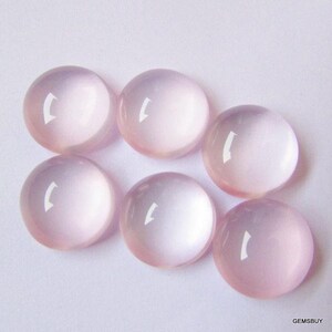 1 Pieces 14mm Rose Quartz Cabochon Round Loose Gemstone, Rose Quartz Round Cabochon AAA Quality gemstone