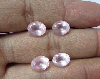 AAA Rose Quartz Faceted Oval Gemstone (4x6mm to 10x12mm)