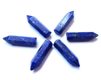 Cuentas de piedras preciosas de lapislázuli AAA (5 piezas)