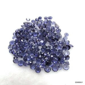 10 pieces 4mm Iolite Faceted Round Gemstone, Natural Blue Iolite Round Faceted AAA Quality gemstone..... Iolite faceted Round