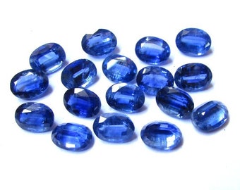 Natural Kyanite Gemstone: 6x8mm Faceted Oval, Untreated