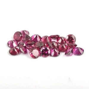 25 AAA Pink Rhodolite Garnet Faceted Round Gemstones (2mm/3mm)