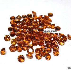 10 piece 4mm Garnet Faceted Round gemstone, Hessonite Garnet Round Faceted Gemstone, Hessonite Garnet Faceted Round Loose Gemstone Hessonite